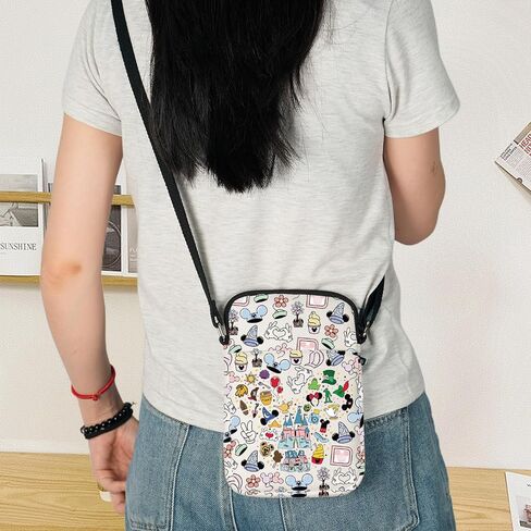 KEYCHIN Enchanted Kingdom Crossbody Bag Mouse Family Trip Gifts It’s A Small World Shoulder Bag Magic Castle Gifts in Saudi Arabia