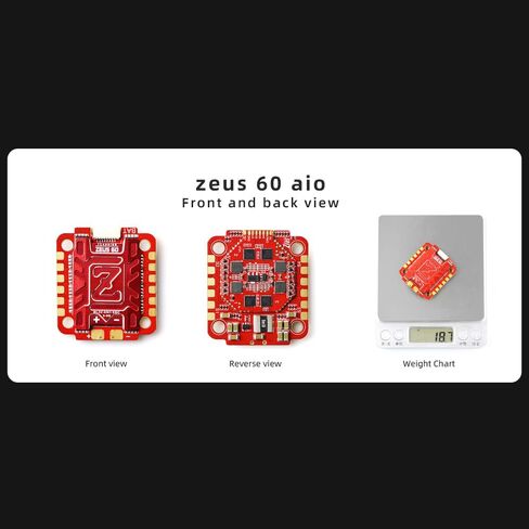 HGLRC Zeus 60A ESC BL32 3-6S 4in1 M3 مع حوض حراري، يدعم DShot600/300/150/Oneshot125/42 MultiShot لطائرة سباق FPV بدون طيار حرة in Kuwait