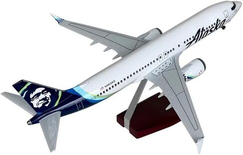 1/150 Scale B737 Model Airplane 18 Inches Long B737 Aircraft with LED Lights and Airport Scene Accessories Ideal Display and Gift in Saudi Arabia