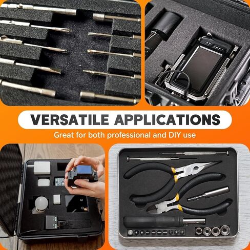 4 Pack Gun Case Foam Inserts, Pick And Pluck Foam Sheets 16x12x2 & 16x12x0.4 Inches, Closed Cell Polyurethane Padding for Gun Case Toolbox Storage And Organizers in Saudi Arabia