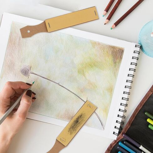 كتل مبراة ورق الصنفرة بالقلم الرصاص، 3 قطع من ورق الصنفرة لرسم أقلام التلوين الشمعية ومبراة الفحم ومبراة أقلام الرصاص أداة رسم فنية لعصي الباستيل للفنانين المبتدئين in Kuwait
