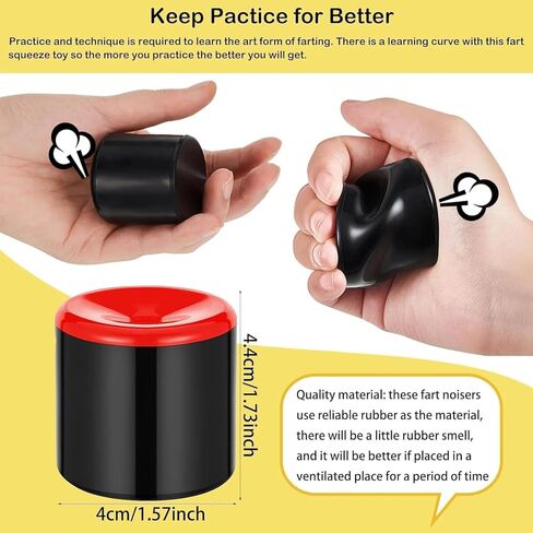 Novelty Squeeze Pooter Fart Machine with Realistic Sound Effects - Pocket-Size Prank Noisemaker,Joke Toys, Prank Farting Toys Rubber, Makes The Most Realistic Sounds for Party Gift Toy (Black) in Saudi Arabia