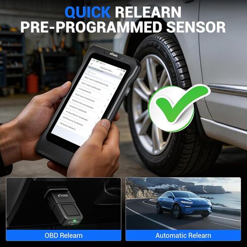 أداة برمجة XTOOL TP380 TPMS وماسح ضوئي obd2: أداة تشخيص السيارة 2026 2 في 1، إعادة تعلم/إعادة تعيين TPMS، 5 تشخيص للنظام، 13+ وظيفة خدمة (الزيت/BMS/ABS)، تحديثات مجانية مدى الحياة، بدون اشتراك in Kuwait