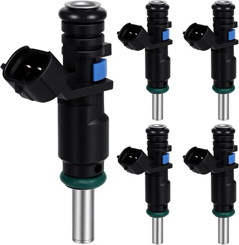 2007-2014 5Pcs Fuel Injectors Compatible for Volkswagen VW Beetle & Jetta 2007-2014, Golf 2010-2014, Passat 2012-2014, Rabbit 2007-2009 2.5L L5 Replace 07K906031C 85212237 FI11378S FJ1067 in Kuwait