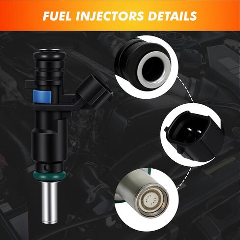 2007-2014 5Pcs Fuel Injectors Compatible for Volkswagen VW Beetle & Jetta 2007-2014, Golf 2010-2014, Passat 2012-2014, Rabbit 2007-2009 2.5L L5 Replace 07K906031C 85212237 FI11378S FJ1067 in Kuwait
