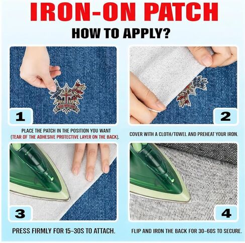 Patriotic Cross Wings Embroidered Patch 3 Pack, 2.5 Inch Christian Biker Style Iron On Sew On Applique, USA Faith Eagle Wing Patch for Jacket, Vest, Backpack in Saudi Arabia