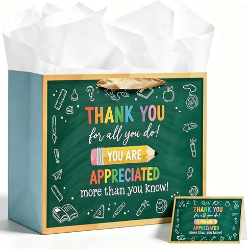TOTEUSVIA 13" Large Graduation Gift Bag, Blue Gold Congratulations Gift Bags for Class 2026 with Tissue Paper and Greeting Card in Kuwait