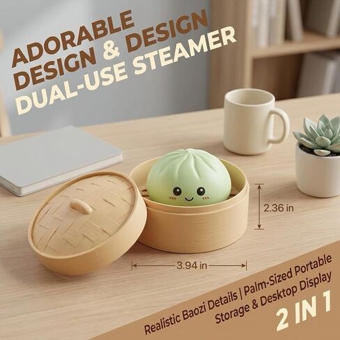 1PCS Dumpling Stress Ball for Kids and Adults, Random Colors Squishy Toys, Slow Rising Squishy Dough Sensory Ball with Steamer, Soft Dumpling Fidget Toys, Sensory Squeeze Bun Party Favors in Saudi Arabia