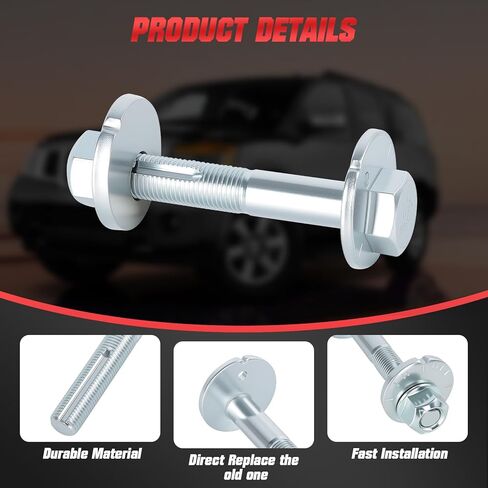 Lower Suspension Arm Alignment Camber Bolts OE Number: 545802S400 545802S40A, Adjustment Eccentric Cam Bolt Compatible for 2004-2015 Nissan Armada 5.6L & 2005-2012 Nissan Pathfinder 4.0L etc. (2 Pcs) in Saudi Arabia
