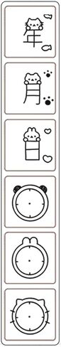 Creative Six Pattern Stamps Scrapbooking for Enhancing Planner Projects Stationery for Office School Student Journal in Kuwait