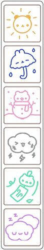 Creative Six Pattern Stamps Scrapbooking for Enhancing Planner Projects Stationery for Office School Student Journal in Kuwait