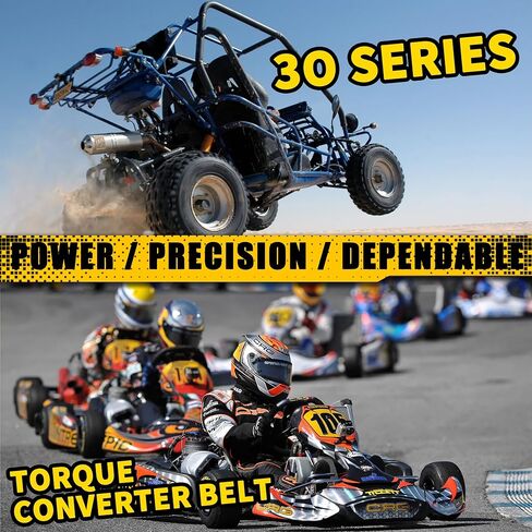 حزام محرك Go Kart من سلسلة 30، مجموعة أحزمة محول عزم الدوران 3 قطع، يستبدل Manco 5959 Comet 203589، لـ Coleman KT196 5HP-7HP in Kuwait