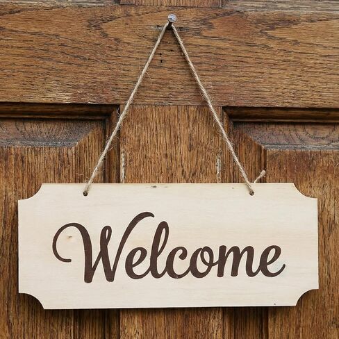 3 Pack Blank Wood Sign for Craft, Unfinished Hanging Wood Sign with Hole Blank Rectangle Hanging Wooden Plaque Door Wall Art Decoration for Painting Writing DIY Home Crafts in Kuwait
