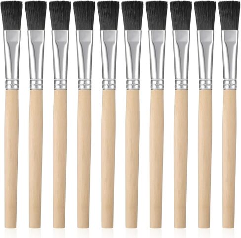 10Pcs Small Paint Brushes for Crafts Small Touch Up Paint Brush for Painting Coloring Wall Touch-up Cabinets Fences Edge Painting Tool Adult Artist Detail Oil Canvas Face in Kuwait