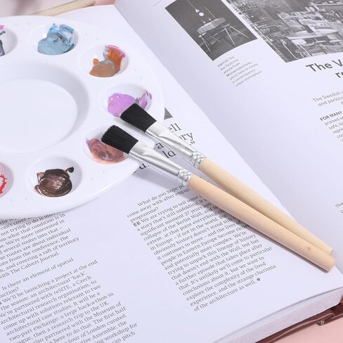 10Pcs Small Paint Brushes for Crafts Small Touch Up Paint Brush for Painting Coloring Wall Touch-up Cabinets Fences Edge Painting Tool Adult Artist Detail Oil Canvas Face in Kuwait