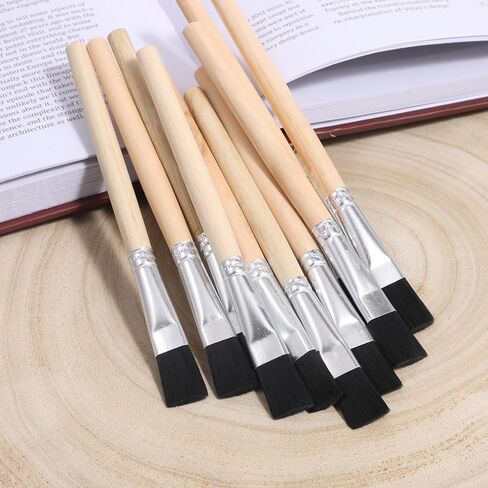 10Pcs Small Paint Brushes for Crafts Small Touch Up Paint Brush for Painting Coloring Wall Touch-up Cabinets Fences Edge Painting Tool Adult Artist Detail Oil Canvas Face in Kuwait