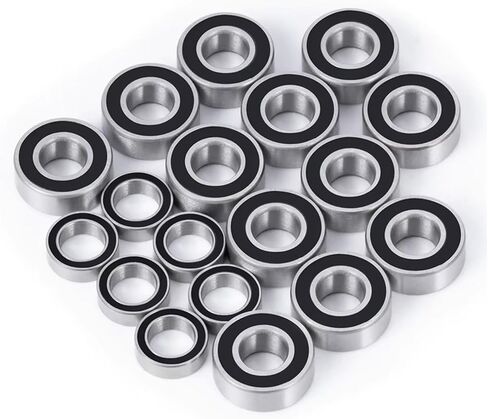 RC Car Parts Compatible with Tamiya M05 M06 1/10 RC Car Bearing Upgrades Part Accessories 18Pcs Rubber Seal Sealed Ball Bearings Kit in Kuwait