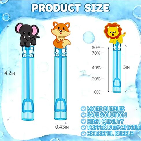 24-Pack Jungle Safari Themed Bubble Wands – Assorted Wild Animal Designs Party Favors, Goodie Bag Stuffers & Piñata Fillers for Jungle Birthday Parties, Safari Themed Celebrations & Carnival Prizes in Saudi Arabia