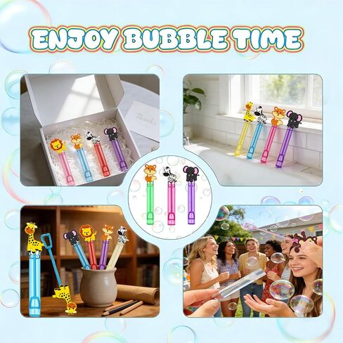 24-Pack Jungle Safari Themed Bubble Wands – Assorted Wild Animal Designs Party Favors, Goodie Bag Stuffers & Piñata Fillers for Jungle Birthday Parties, Safari Themed Celebrations & Carnival Prizes in Saudi Arabia