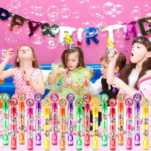 Floral Horse Party Favors for Kids – 24PCS Horse-Themed Mini Bubble Wands, Great for Birthday Supplies, Pinata Fillers, Goodie Bags & Classroom Rewards in Saudi Arabia