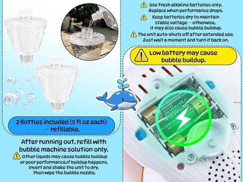 Standing Bubble Machine for Kids Outdoor, Whale Bubble Torch with Light Lamp Music, 47" Adjustable Height Automatic Bubble Blower Maker Fountain Tower, Stand Up Outside Bouncer Handheld Lanterns Toys in Saudi Arabia