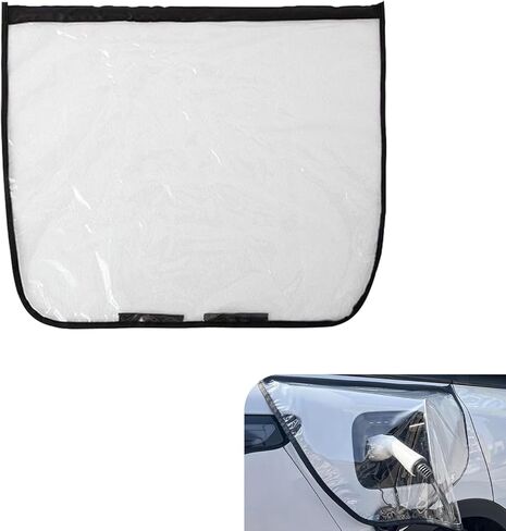 EV Charger Port Cover, Magnetic All-Weather Protection Car Charger Plug Rain Cover, PVC HD Transparent Electric Charging Gun Covers, Universal for Most Electric Vehicles in Kuwait