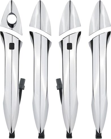 Chrome Exterior Door Handle Compatible with Hyundai Elantra 2011-2016 Outer Front Rear Left Driver and Right Passenger Side with Smart Keyhole Replaces OEM# 826623X000 826623X020 4PCS in Saudi Arabia
