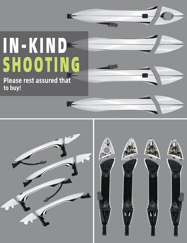 Chrome Exterior Door Handle Compatible with Hyundai Elantra 2011-2016 Outer Front Rear Left Driver and Right Passenger Side with Smart Keyhole Replaces OEM# 826623X000 826623X020 4PCS in Saudi Arabia