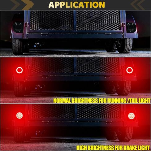 2Pcs 4" Inch Trailer Light Mounting Bracket for 4" Inch Round LED Tail Light w/2.5 mm Black Powder Coated Steel, for Boat Truck Flush Mount w/Hardware kit Installation in Kuwait