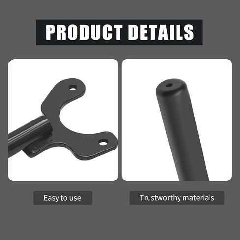 2Pack Solid Front Grab Handles Bar, Black Textured Grab Handles, Replacement for Jeep Wrangler TJ Unlimited 1997-2006 in Saudi Arabia
