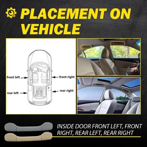 Interior Roof Grab Handle Compatible with Lexus IS250 IS350 ES350 RX350 RX450h 2006-2015 Replaces 74610-53030-B0 Grip Assist Handle (Ivory) in Saudi Arabia