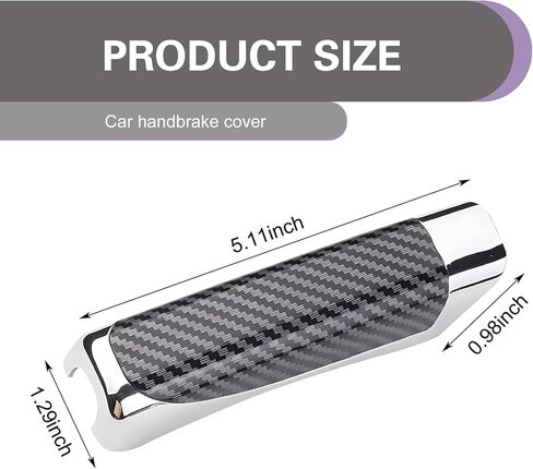 Car Handbrake Cover, Carbon Fiber Handbrake Protective Cover, Anti-slip Brake Handle Sleeve Accessories, Universal Interior Accessories for Most Cars (Carbon Fiber Black) in Kuwait