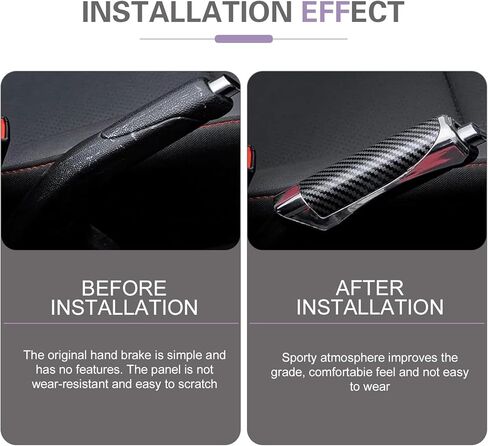 Car Handbrake Cover, Carbon Fiber Handbrake Protective Cover, Anti-slip Brake Handle Sleeve Accessories, Universal Interior Accessories for Most Cars (Carbon Fiber Black) in Kuwait