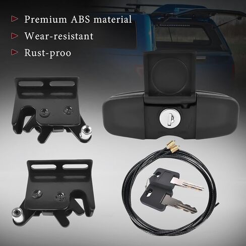 113436 Truck Cap Twist Handle that Fit for Leer Truck Caps 100XQ, 100XL, 100XR, TSC700 with Striker Latches, Cables, 2 Keys Replace 83514 83515 (Black) in Kuwait