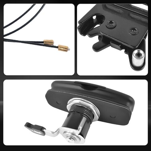 113436 Truck Cap Twist Handle that Fit for Leer Truck Caps 100XQ, 100XL, 100XR, TSC700 with Striker Latches, Cables, 2 Keys Replace 83514 83515 (Black) in Kuwait