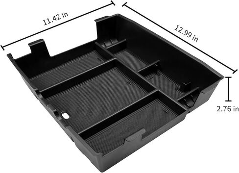 Zxiaochun Center Console Organizer for 2023 2024 2025 2026 Ford F250 F350 F450 F550 Super Duty, Plastic Armrest Storage Box Tray, ABS Material with Non-Slip Mats (Full Console w/Bucket Seats ONLY) in Saudi Arabia