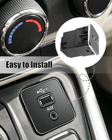 مقبس منفذ شحن USB AUX 5XG28DX9AD مناسب لسيارة Jeep Compass Cherokee 2017-2021، وحدة التحكم المركزية الأمامية للسيارة USB شحن ووحدة مقبس إدخال الصوت AUX استبدال 53224228 53223309 in Kuwait