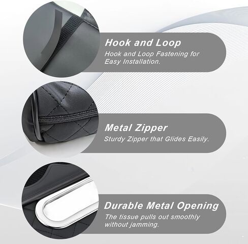 Car Center Console Cover, Leather Armrest Cover for Car, Middle Console Cushion with Storage Bag, Cup Holder, Phone Slot ＆ Tissue Box, Universal Automotive Interior Accessories (Grey) in Kuwait