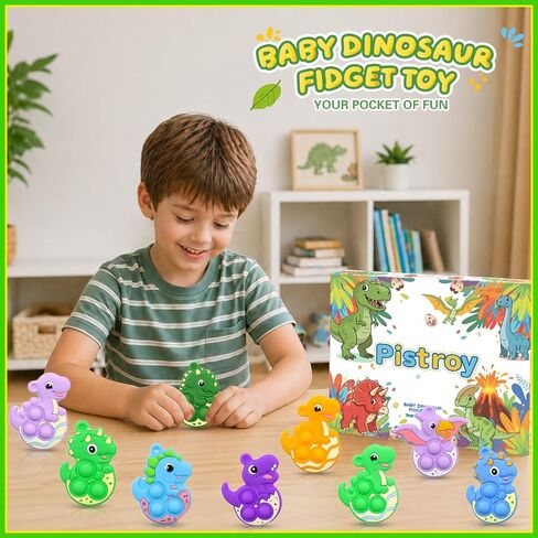 30 PCS Mini Dinosaur Pop Keychains for Kids, Bulk Pop Fidget Toys for Dinosaur Party Favors, Goodie Bags, Classroom Prizes, Treasure Box Rewards and Pinata Fillers in Saudi Arabia