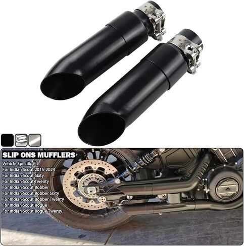نظام عادم سهل الارتداء كاتم صوت قصير GP سهل الارتداء مع DB Killer يناسب الكشاف الهندي لـ Bobber Sixty لـ Rogue Twenty 2015-2024 in Kuwait