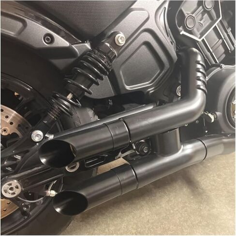 نظام عادم سهل الارتداء كاتم صوت قصير GP سهل الارتداء مع DB Killer يناسب الكشاف الهندي لـ Bobber Sixty لـ Rogue Twenty 2015-2024 in Kuwait