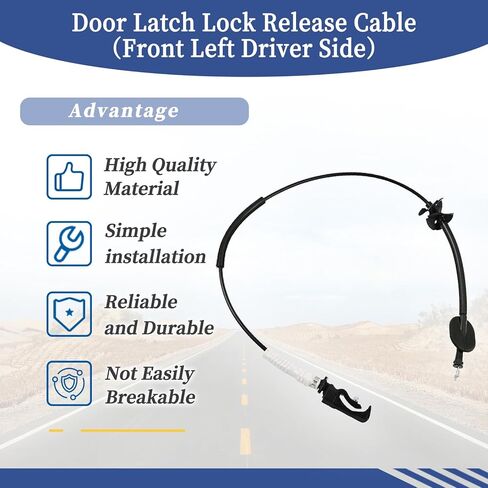 Front Left Driver Side Door Latch Lock Release Cable HC3Z-15221A01-F Compatible with Ford F-250/ F-350/ F-450/ F-550 Super Duty 2017-2022 Door Latch Cable Replace HC3Z-15221A01-B in Kuwait