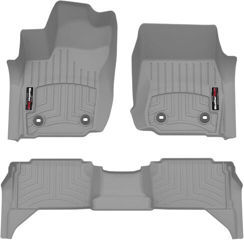بطانات أرضية مخصصة من WeatherTech لسيارة Toyota Tacoma - الصف الأول والثاني (441846-1-3)، أسود in Kuwait