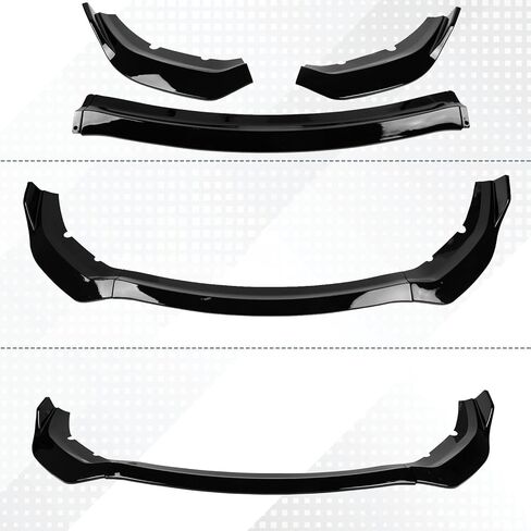 Front Bumper Lip Splitter Compatible with 2020-2023 Dodge Charger SRT Hellcat Scat (Only Widebody), Gloss Black Air Dam Spoiler Lower Chin 3Pcs Fits in Kuwait