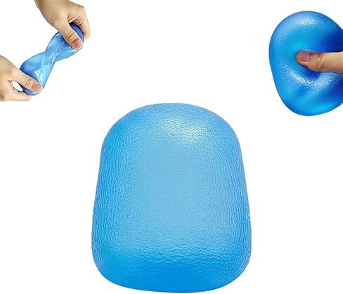 Slow Rising Silicone Stress Ball, Soft Squishy Sensory Fidget Toy for Kids Ages 3+ & Adults, Portable Squeeze Ball for Desk, Office, Classroom & Travel(Blue) in Kuwait
