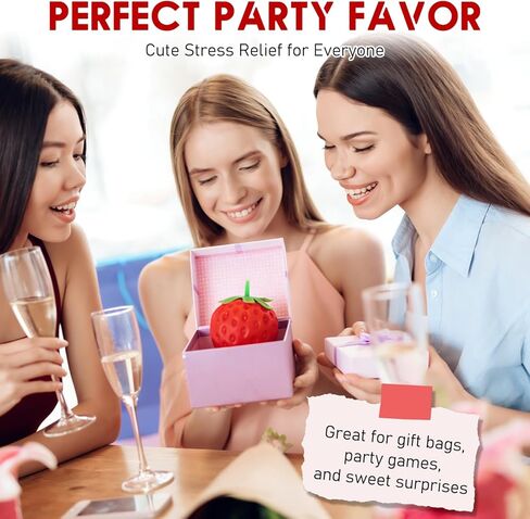 2pcs Squeezable Strawberry Toy,Squeezable Fruit Ball Realistic Strawberry Model Squishy Ultra Moldable Slow Rise Party Favor Pressure Release,Suitable for Adult use in Offices and Homes in Kuwait