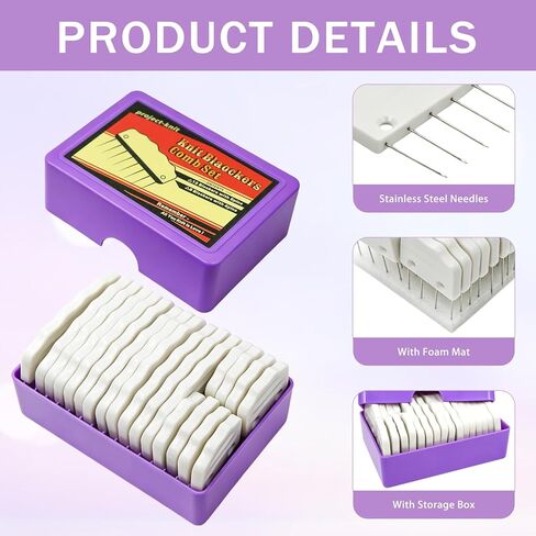 20PCS Knit Blocking Pins Kit, Knit Blocking Combs for Blocking Knitting Mats Crochet Lace Sewing & Needlework Projects Sewing Tool Device in Saudi Arabia
