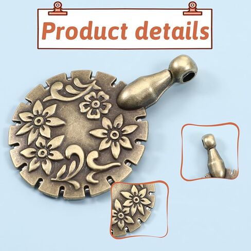 2 Pcs Yarn Cutter Pendant Antique Metal Pendant Thread Cutter Necklace Round Shape Craft Cutting Tools for DIY Sewing Tools Knitting Supplies (Antique Gold Silver) in Kuwait