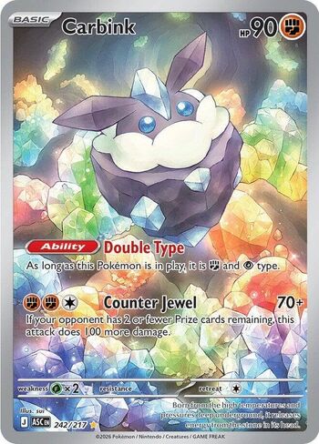 Pokemon - Carbink 242/217 - Ascended Heroes - Illustration Rare - Foil - Single Card in Kuwait