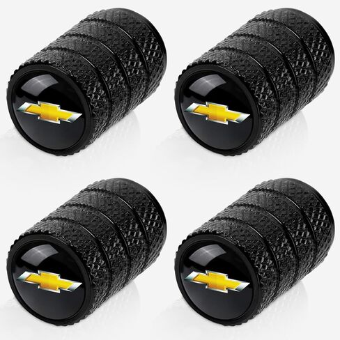 Tire Valve Stem Caps for GMC Series Metal Car Wheel Air caps Auto Valve Stem Caps Accessories 4 Pcs Black in Kuwait
